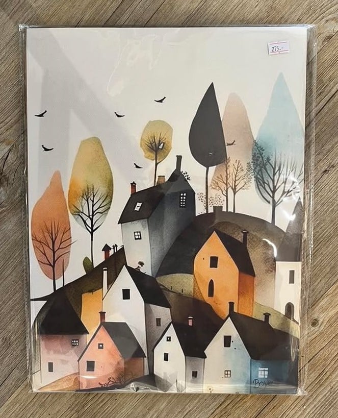 Kunst tryk lavet af akvarel 30x40 cm "A3"  pris 275kr