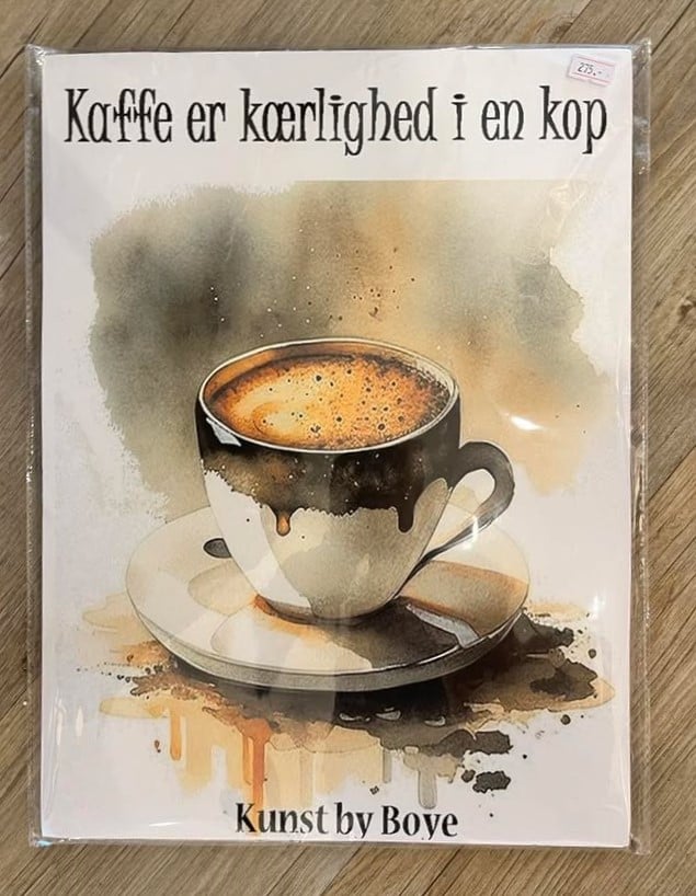 Kunst tryk lavet af akvarel 30x40 cm "A3"  pris 275kr