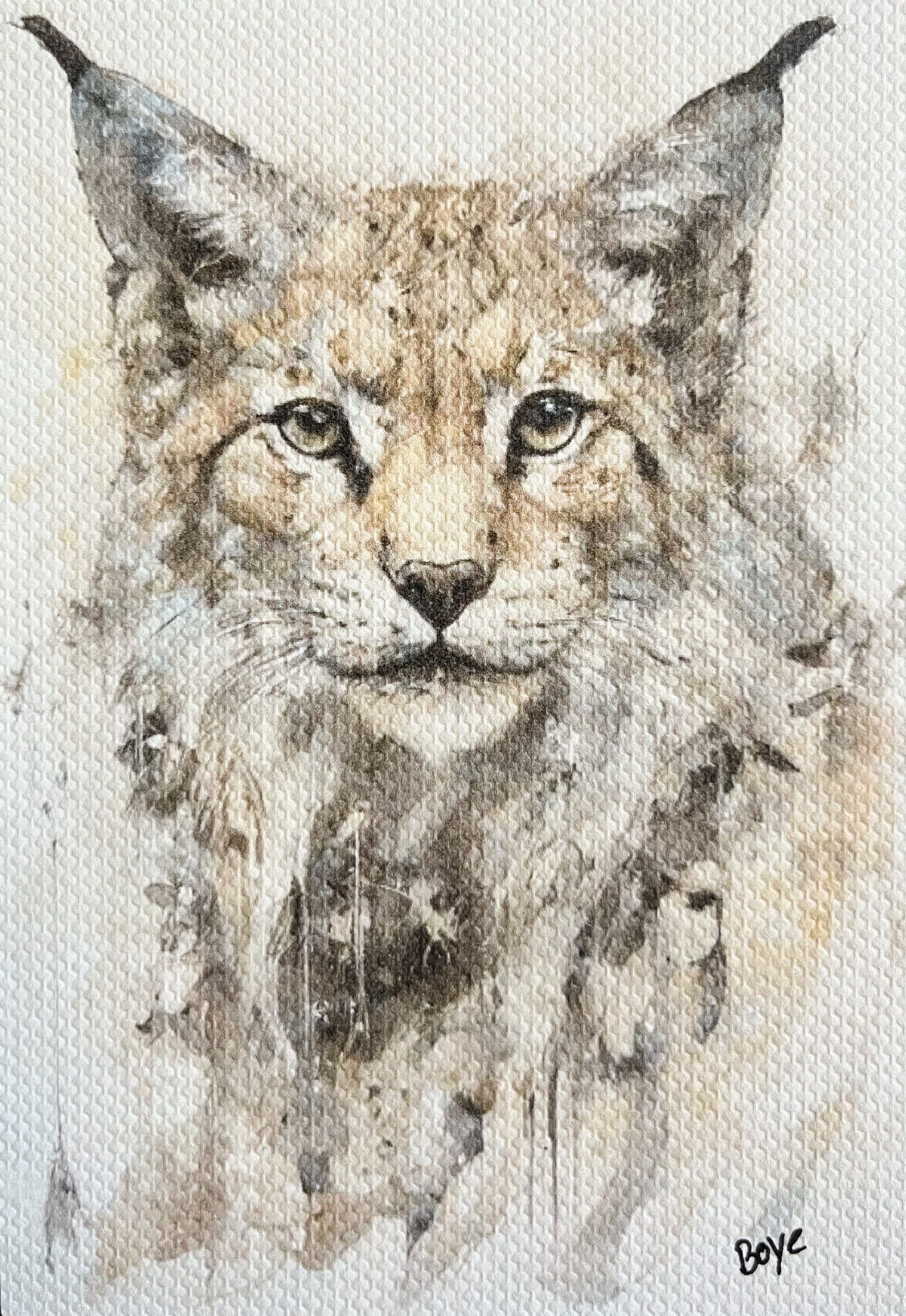 Håndmalet akvarel af Los – Kunst by Boye