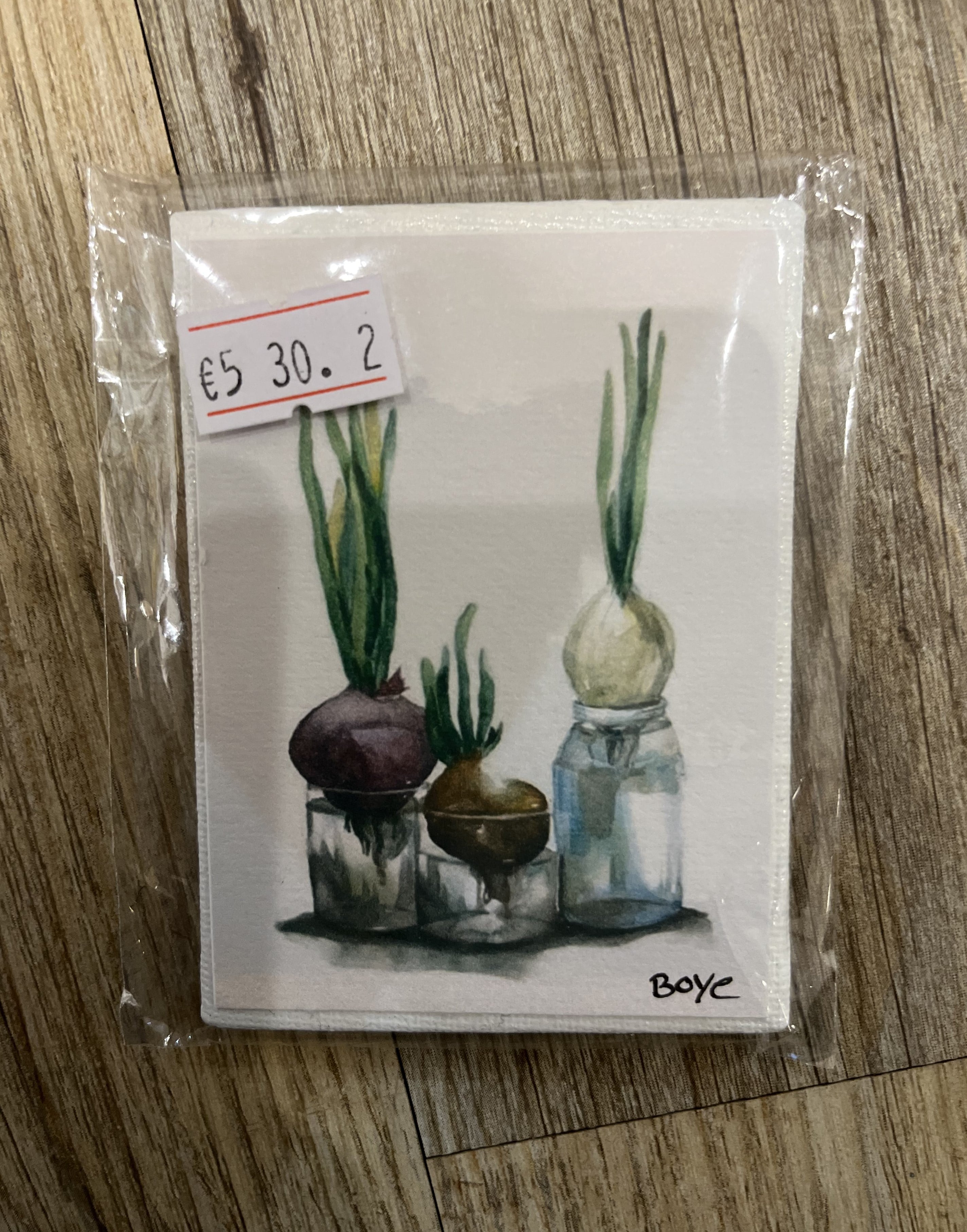 Kunst tryk på lille magnetisk lærred 4x7cm pris 30,-kr