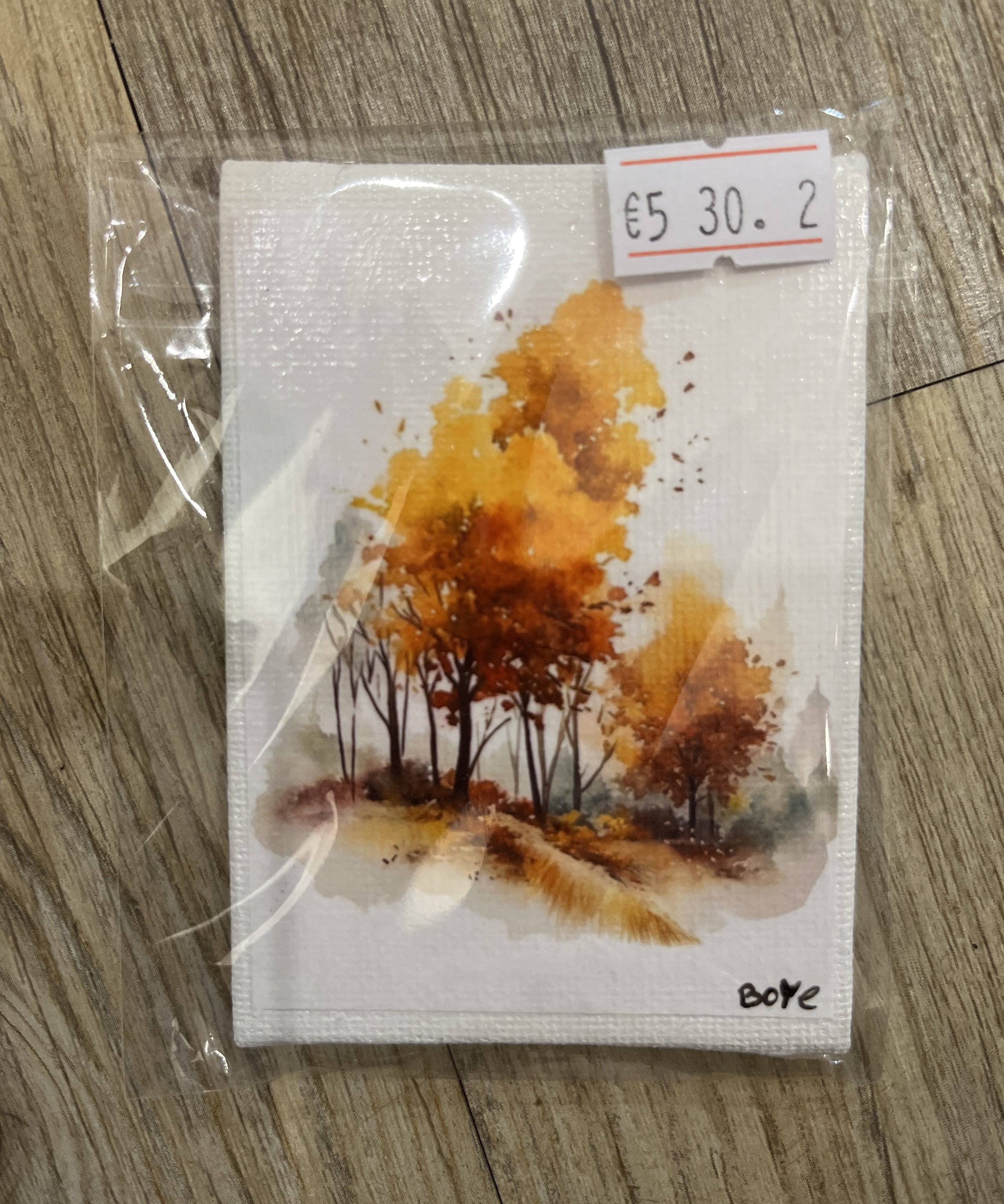 Kunst tryk på lille magnetisk lærred 4x7cm pris 30,-kr