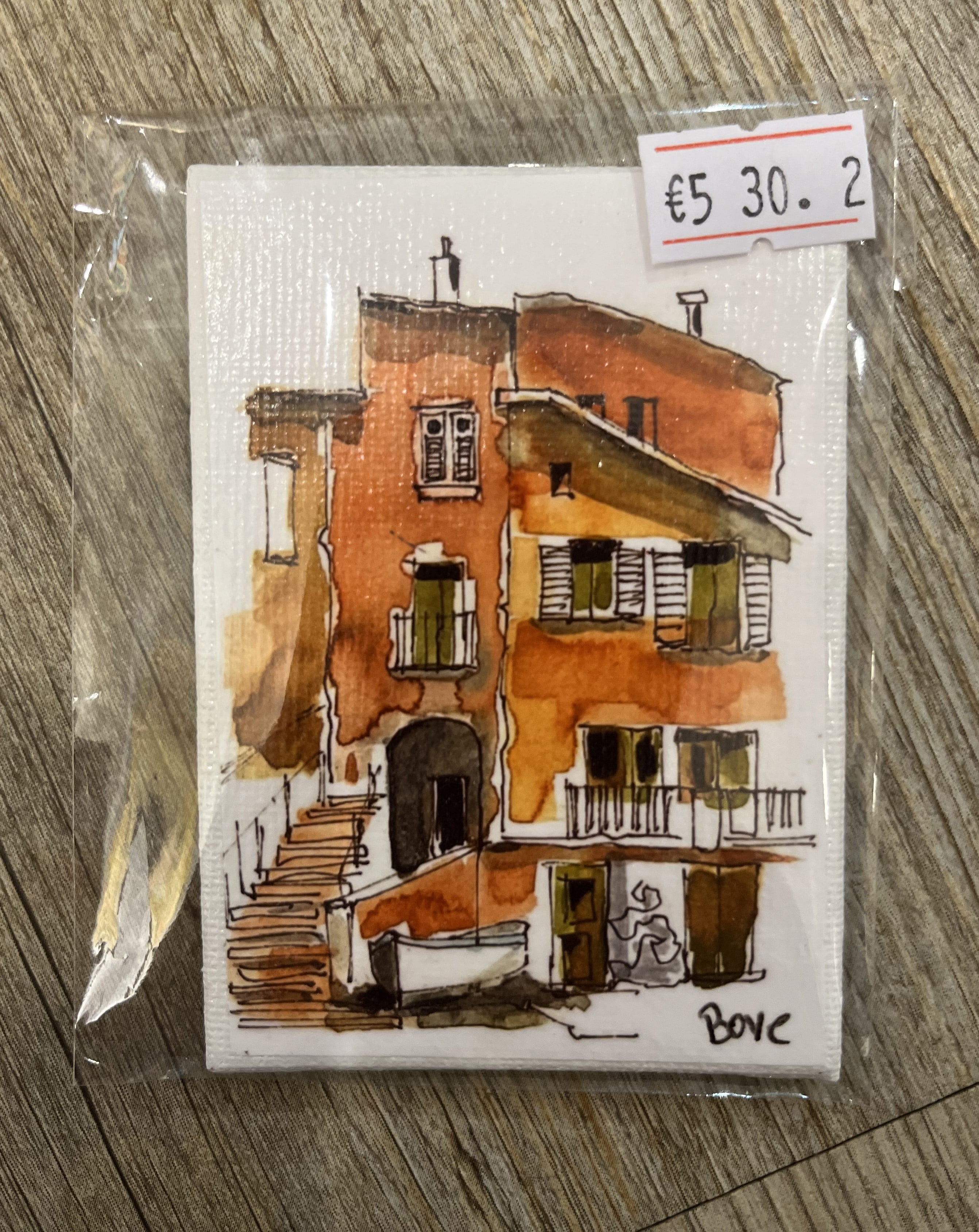 Kunst tryk på lille magnetisk lærred 4x7cm pris 30,-kr