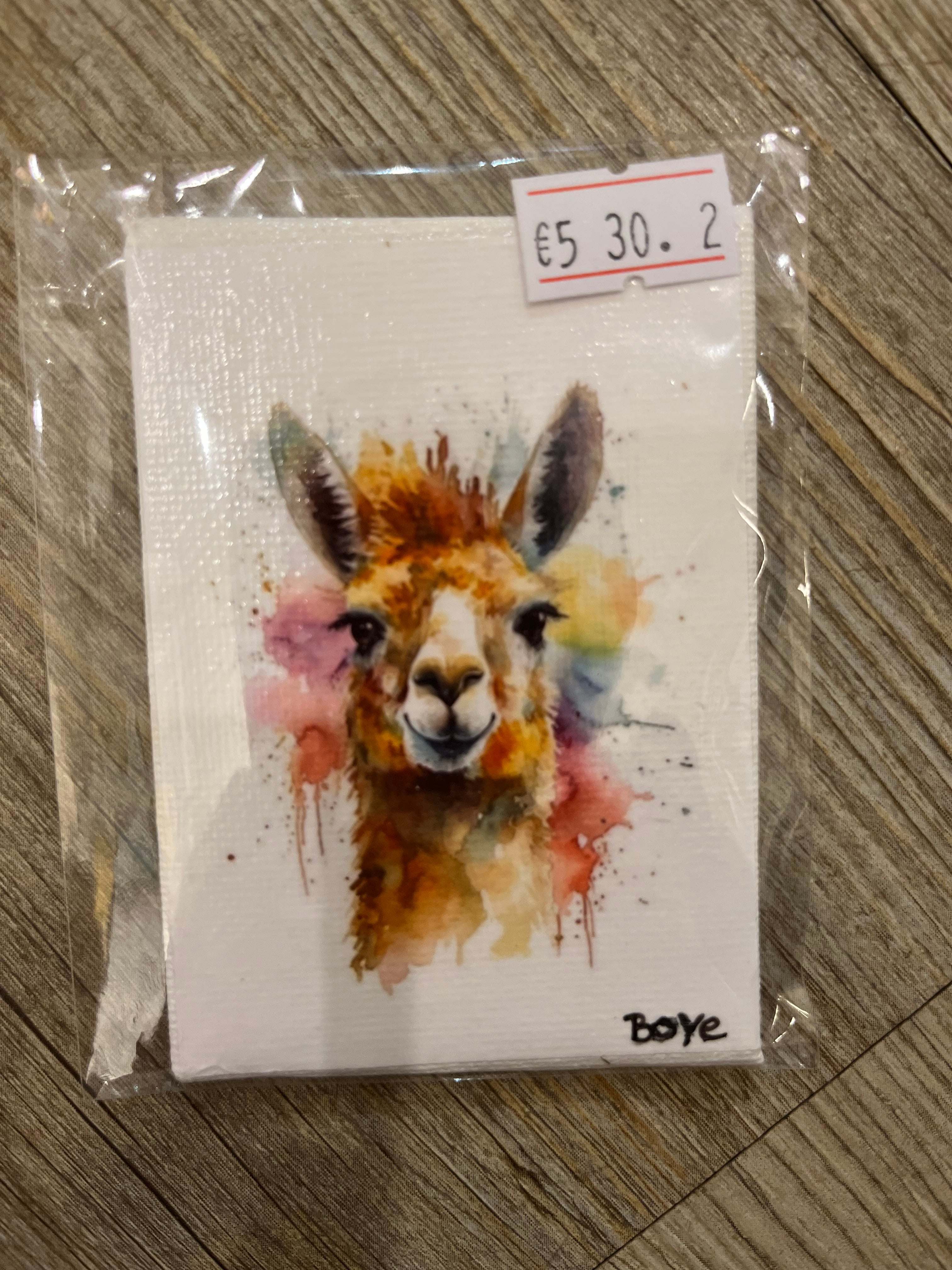 Kunst tryk på lille magnetisk lærred 4x7cm pris 30,-kr