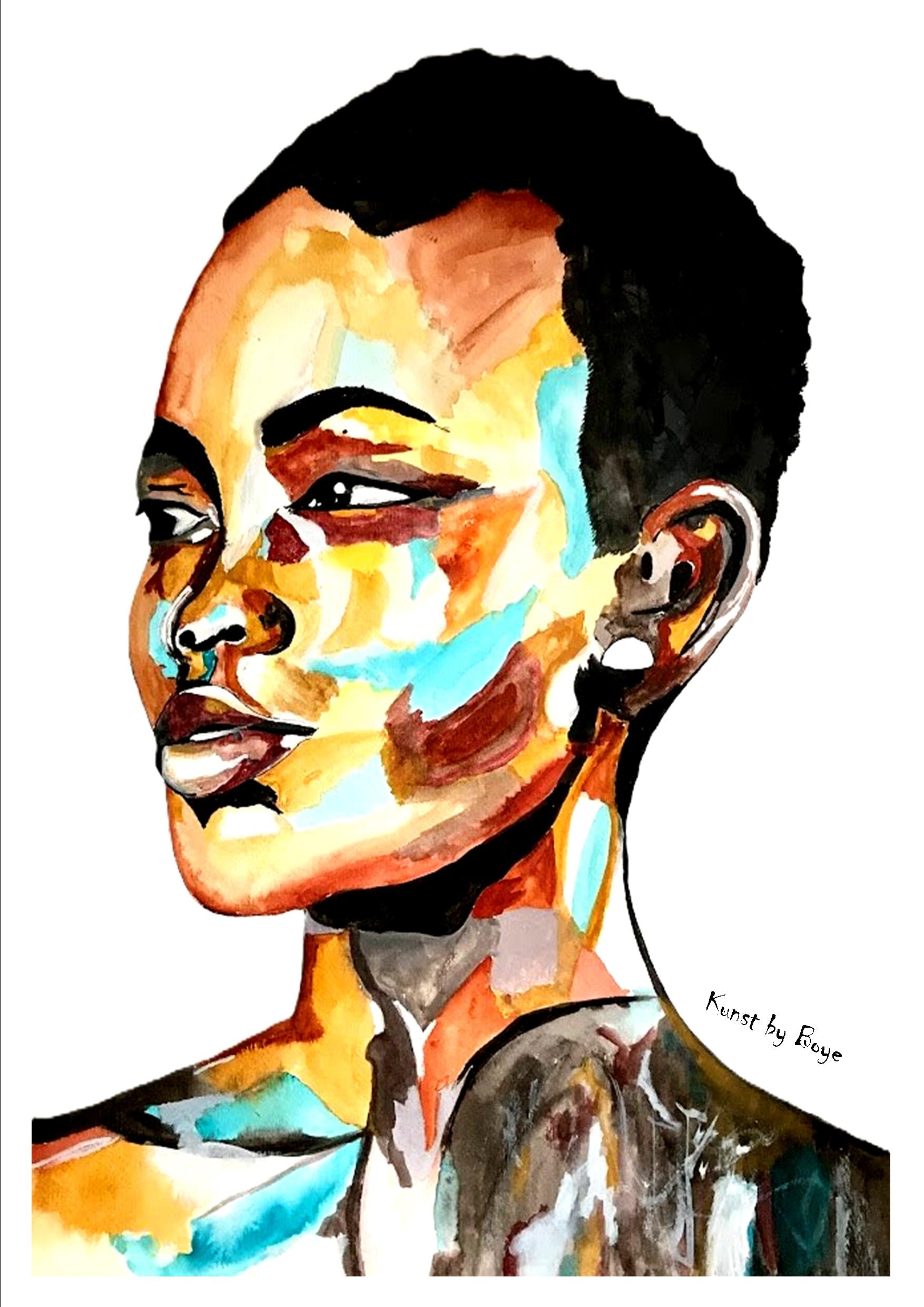 Kunsttryk "Styrken i stilheden" efter original akvarel af Annette Boye Kunsttryk "Styrken i stilheden" efter original akvarel af Annette Boye