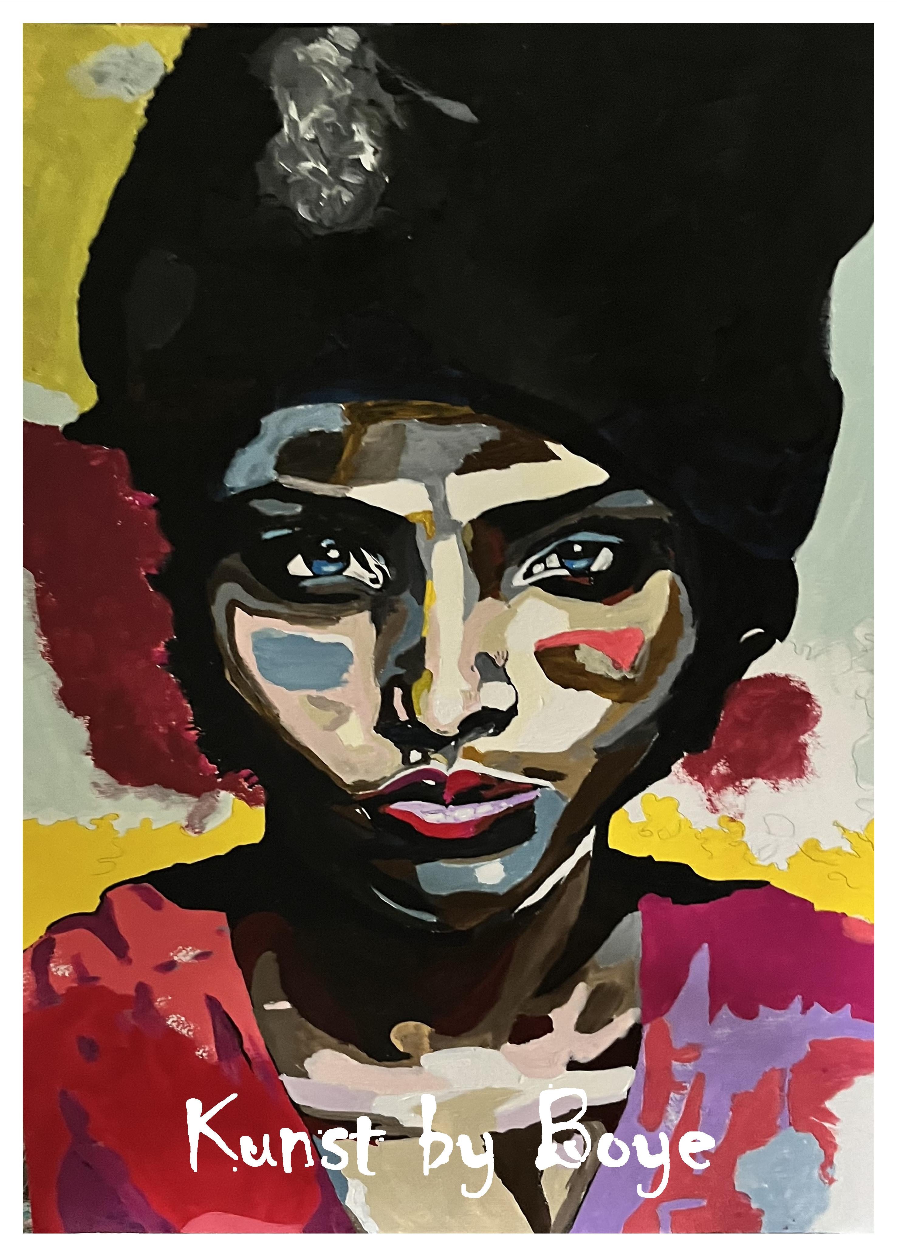 Kunsttryk "Bad Girl" efter original akvarel af Annette Boye
