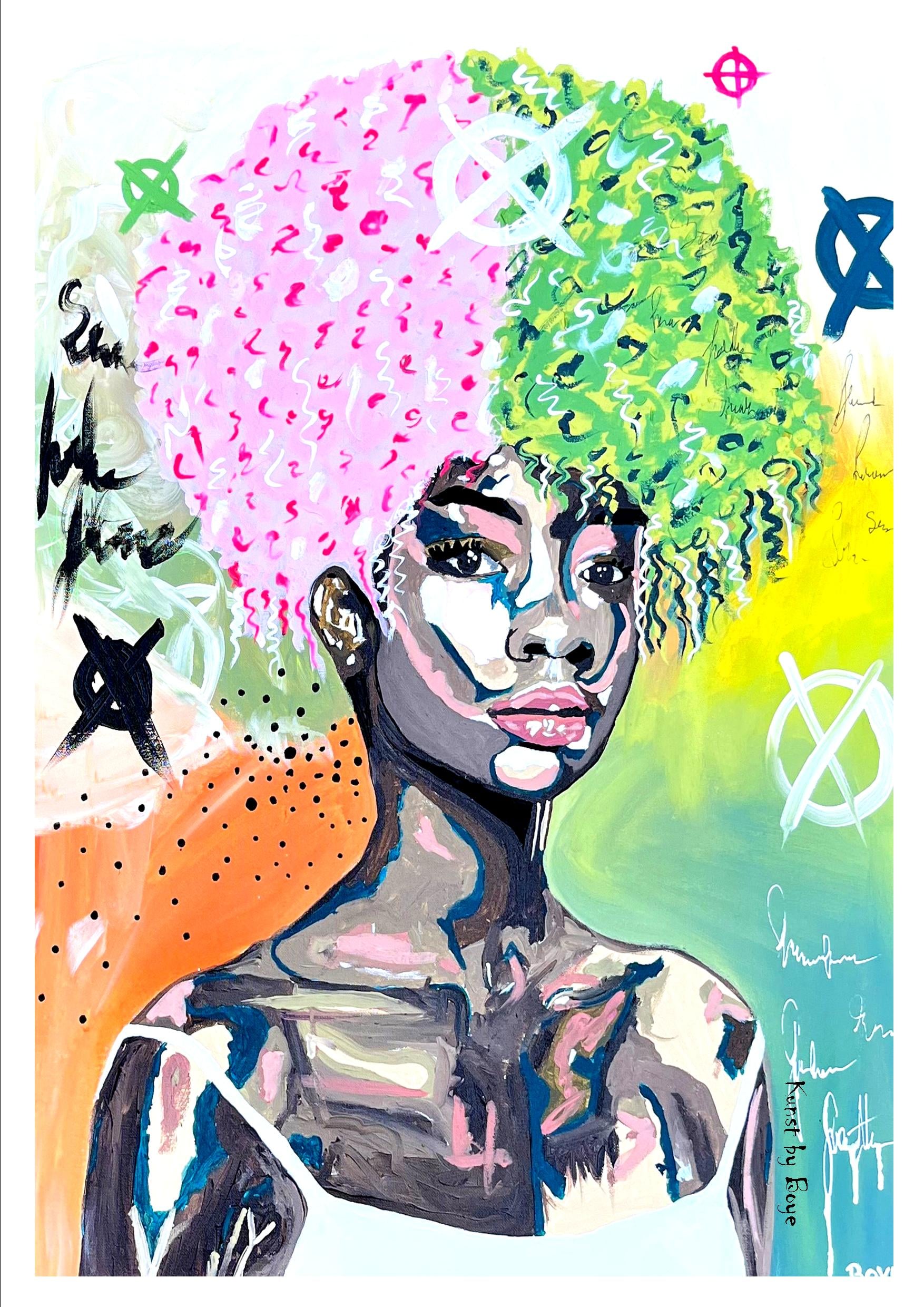 Kunsttryk "Lidt rodet, ligesom livet" efter original akvarel af Annette Boye Kunsttryk "Lidt rodet, ligesom livet" efter original akvarel af Annette Boye