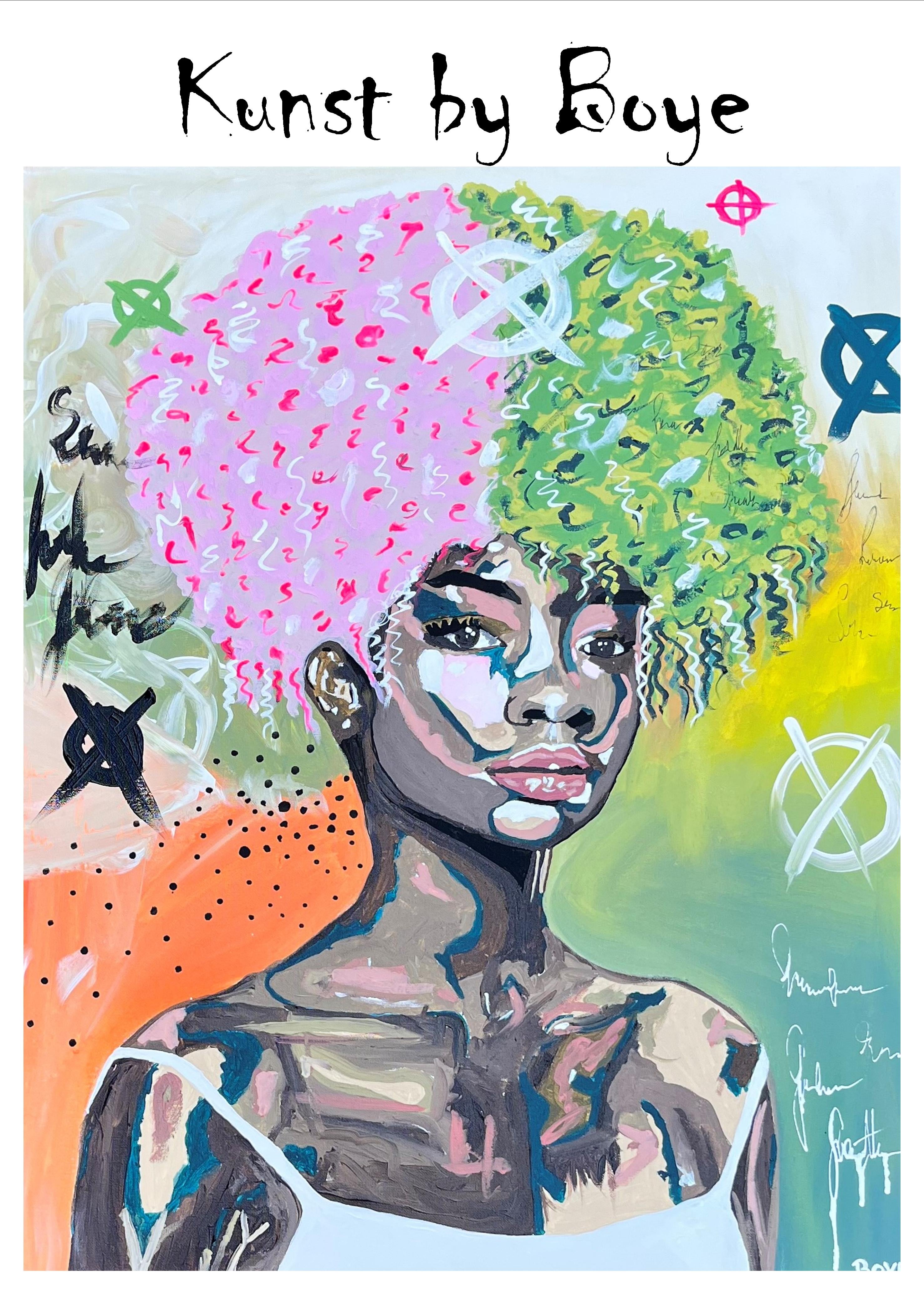 Kunsttryk "Lidt rodet, ligesom livet" efter original akvarel af Annette Boye